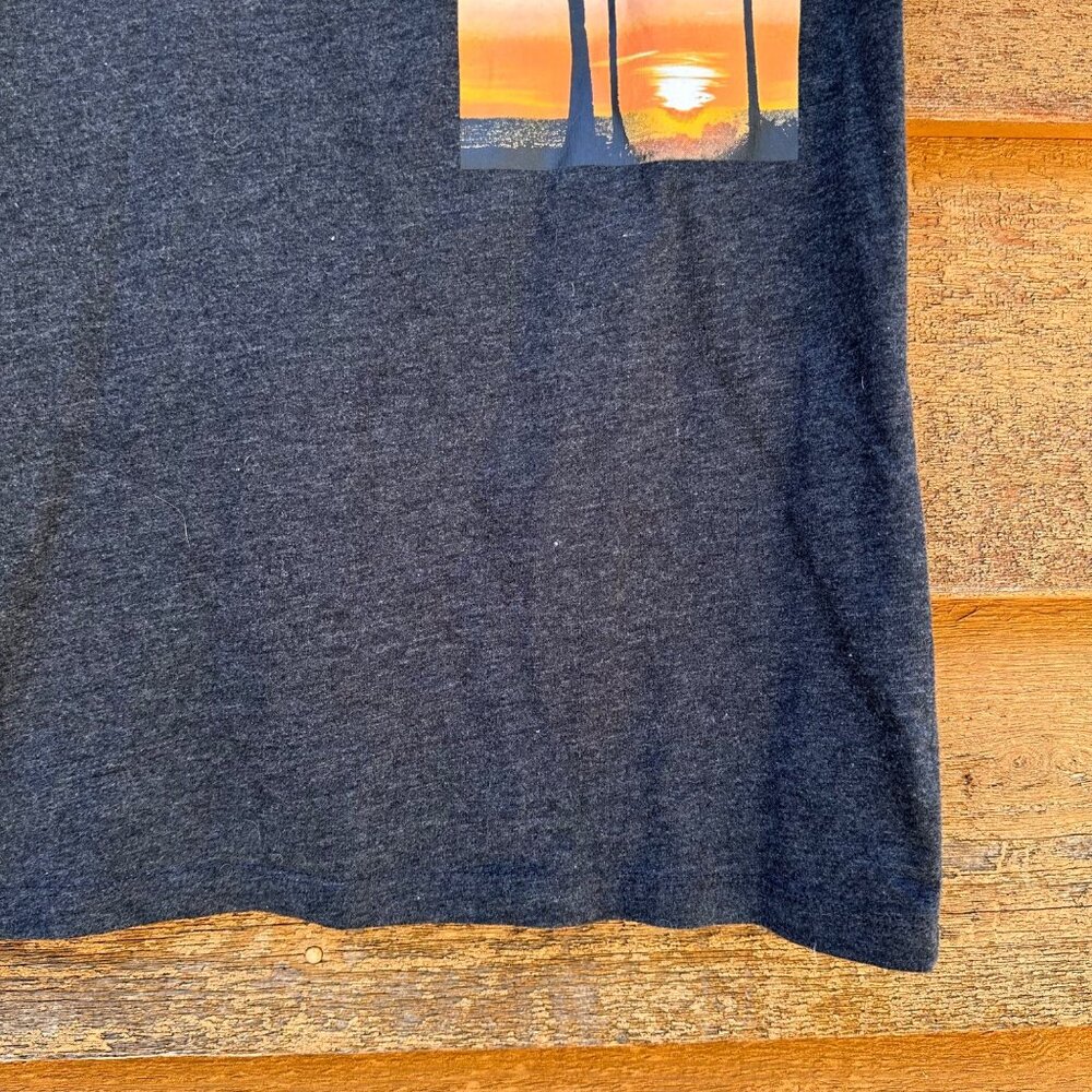 Goodfellow & Co. Mens Beach Graphic T-Shirt Size S Dark Heather Gray Cotton Blen - Picture 7 of 11